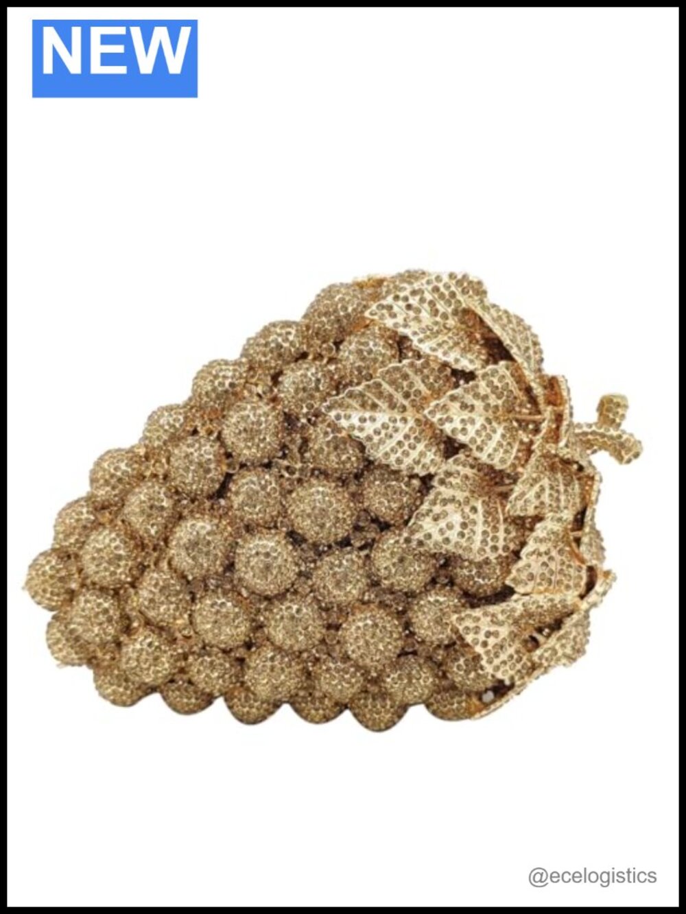 Crystal Grape Clutch Rhinestone Evening Bag Bridal Wedding Party Purse